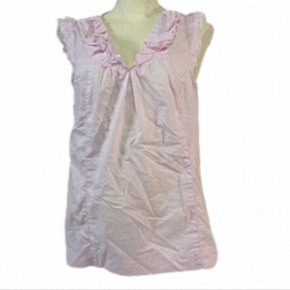 Ann Taylor LOFT Purple Ruffled Blouse